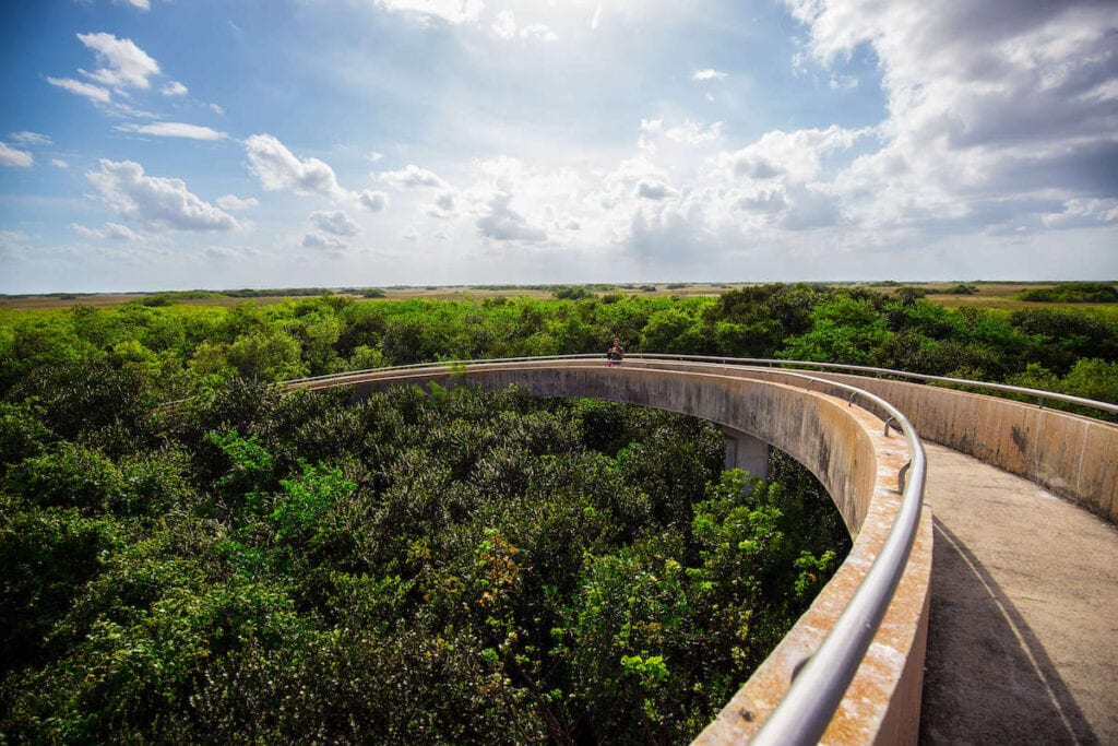 Shark Valley Observation Tower // Plan your Florida National Parks itinerary with this 7-day road trip guide that visits Key Biscayne, Everglades & Dry Tortugas National Parks