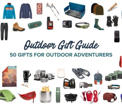 The ultimate guide to gifts for outdoor lovers with ideas for hikers, backpackers, campers, travelers, skiers, outdoor pets, & more.