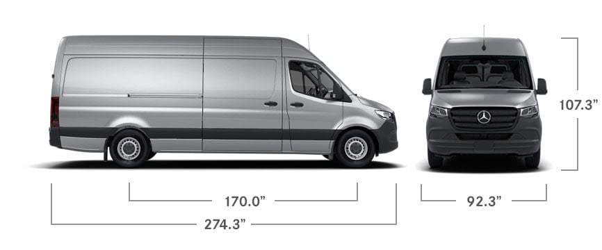 170 wheelbase Sprinter // Trying to decide between a 144” vs 170” Sprinter Van? Learn the pros and cons of each wheelbase for part-time or full-time van life.