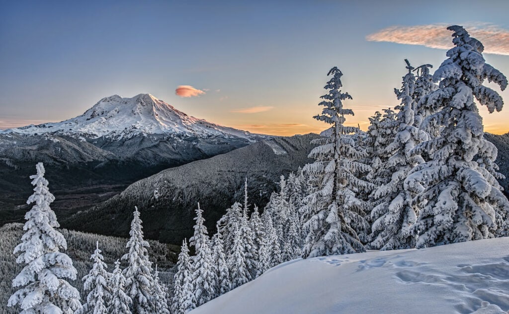 Explore the best Washington snowshoeing routes this winter with our detailed trail guides and important winter safety information.