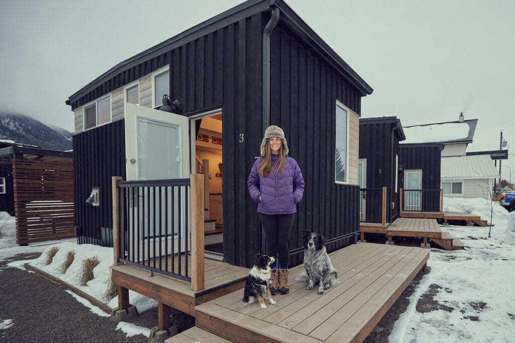 Snow Valley Lodging tiny cabin in Fernie, British Columbia