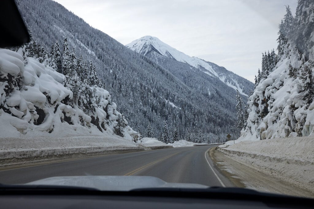 Rogers Pass on the Powder Highway between Revelstoke and Golden