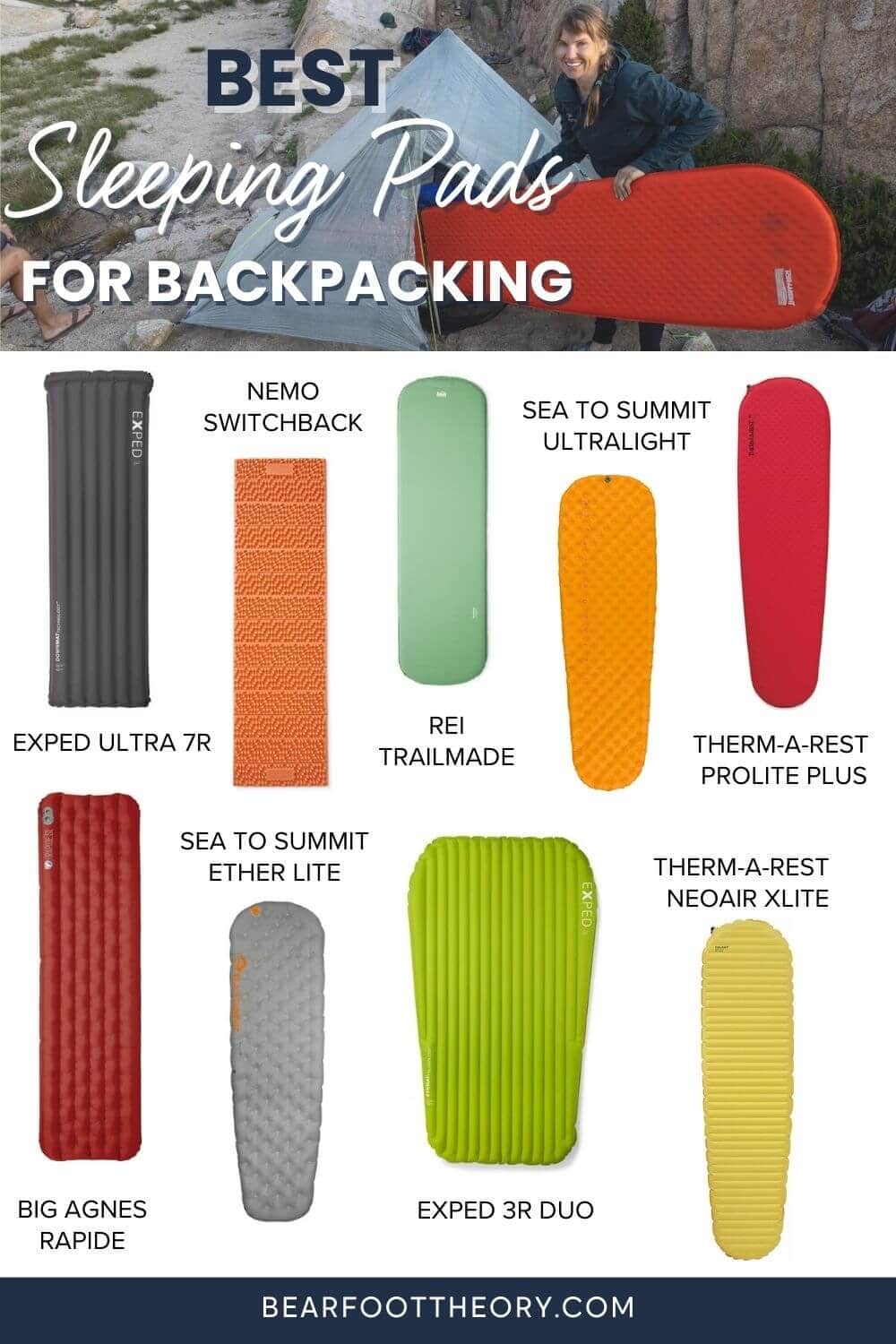 Bearfoot Theory | Get a good night's sleep on your next backpacking adventure with our top picks for the best sleeping pads! This blog post features the most comfortable, lightweight, and durable sleeping pads for backpacking as well as tips to help you choose the perfect one to keep you cozy on the trail. Don't sacrifice quality rest on the trail, check out our recommendations and wake up refreshed and ready to tackle any adventure!