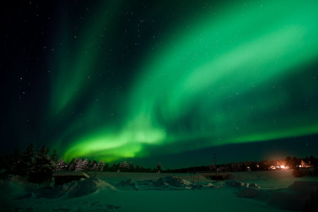 aurora borealis Northern Lights in Fairbanks Alaska