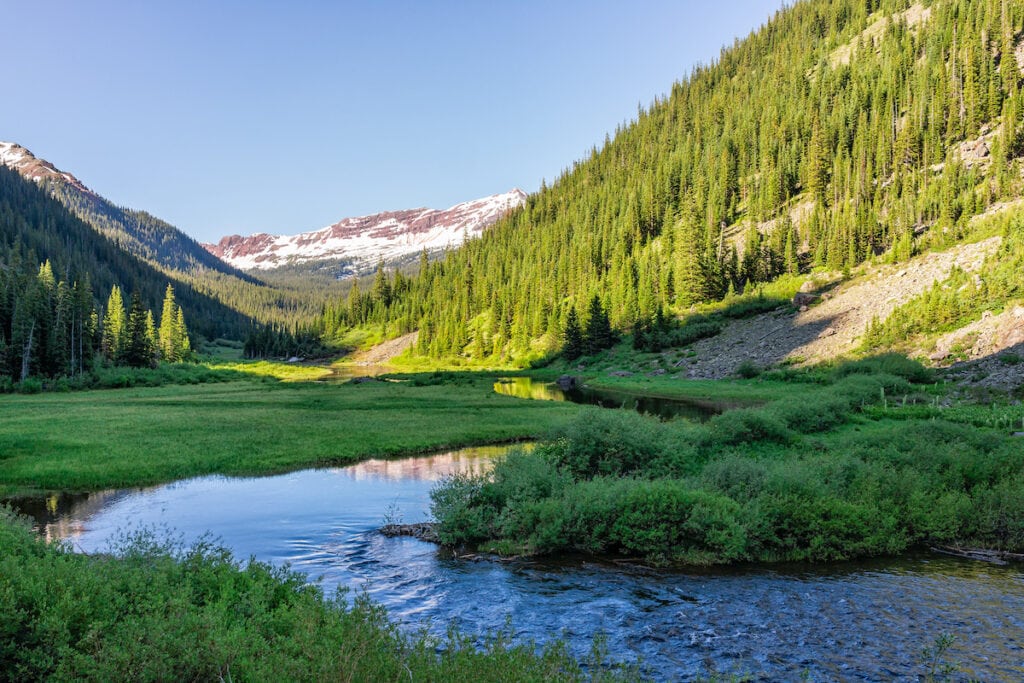 A winding river near Aspen Colorado