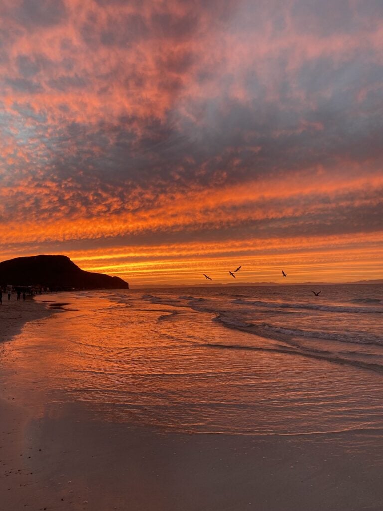 Sunset on Playa Tecolote in La Paz Baja California Sur