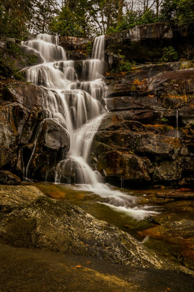 Ramsey Cascades waterfall long exposure