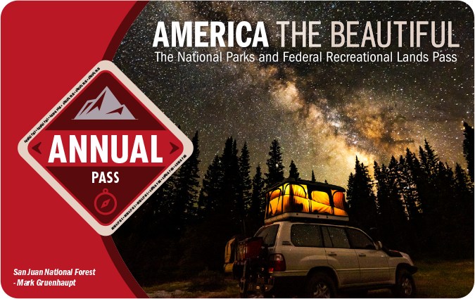 American The Beautiful Nationals Parks and Federal Recreation Lands pass