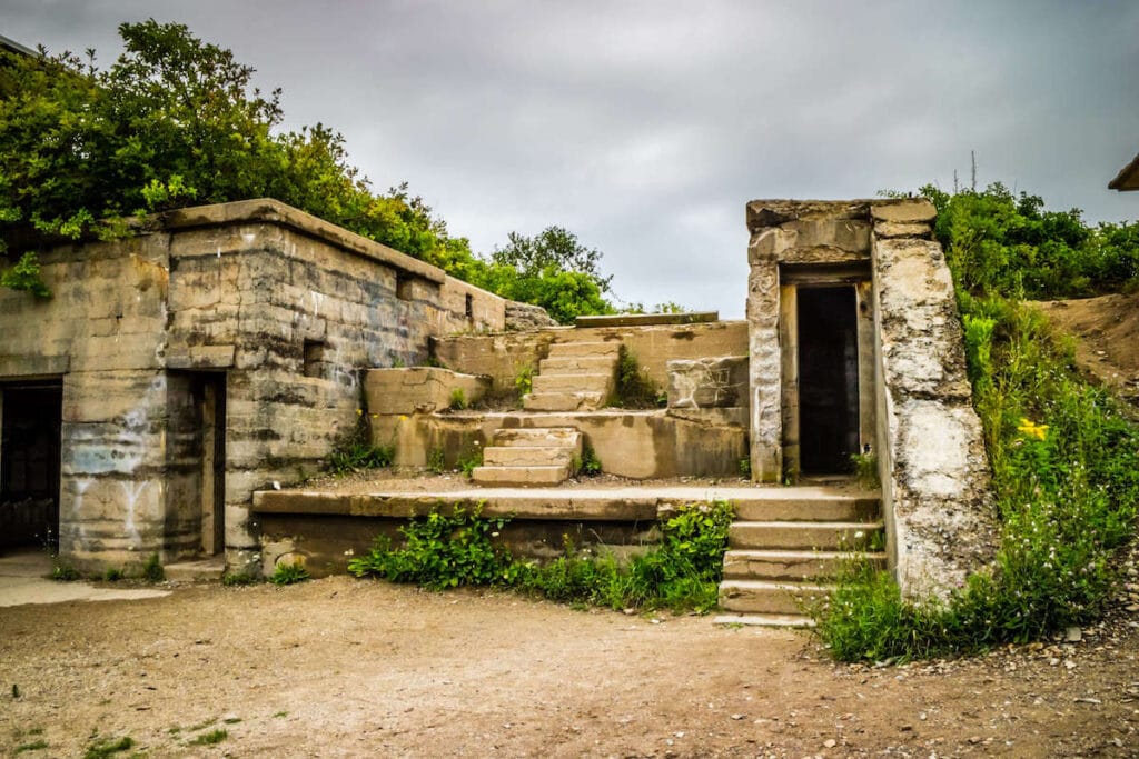 Historic army ruins at Fort William Park in Portland, Maine