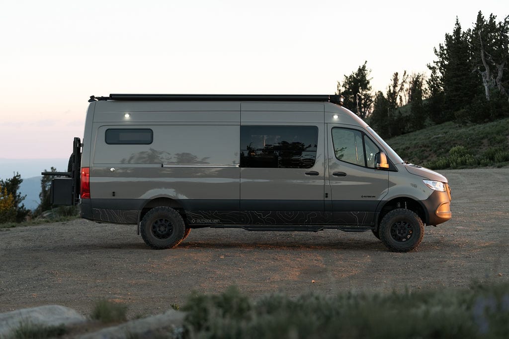 Exterior of 4x4 170" Sprinter Van Conversion built by Outside Van