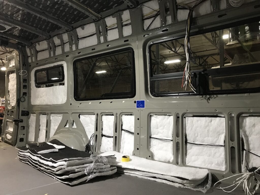 Insulation in a Sprinter Van