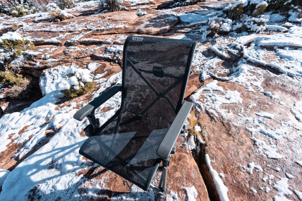 A shot of the YETI Trailhead Camp Chair from above