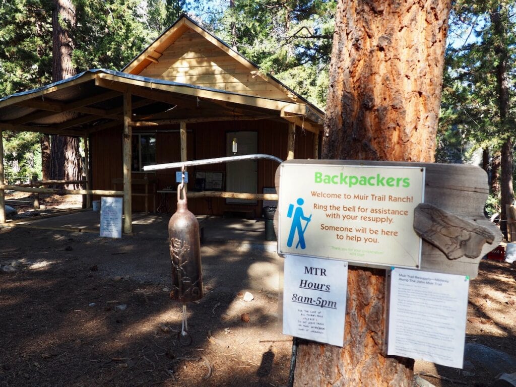 The outside of Muir Trail Ranch, a common JMT resupply stop for thru-hikers