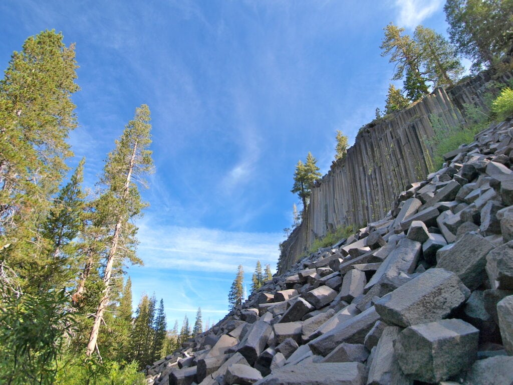 Devil's Postpile National Monument on the John Muir Trail