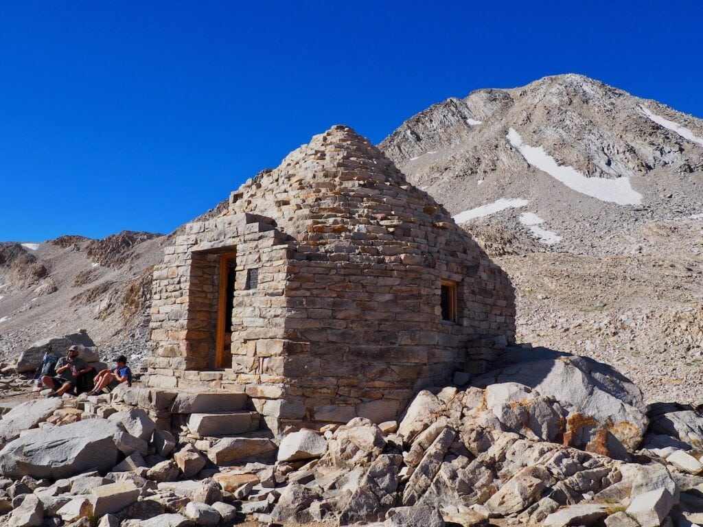 Muir Hut at the top of Muir Pass on the JMT