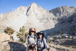 Two women backpacking in Sequoia National Park