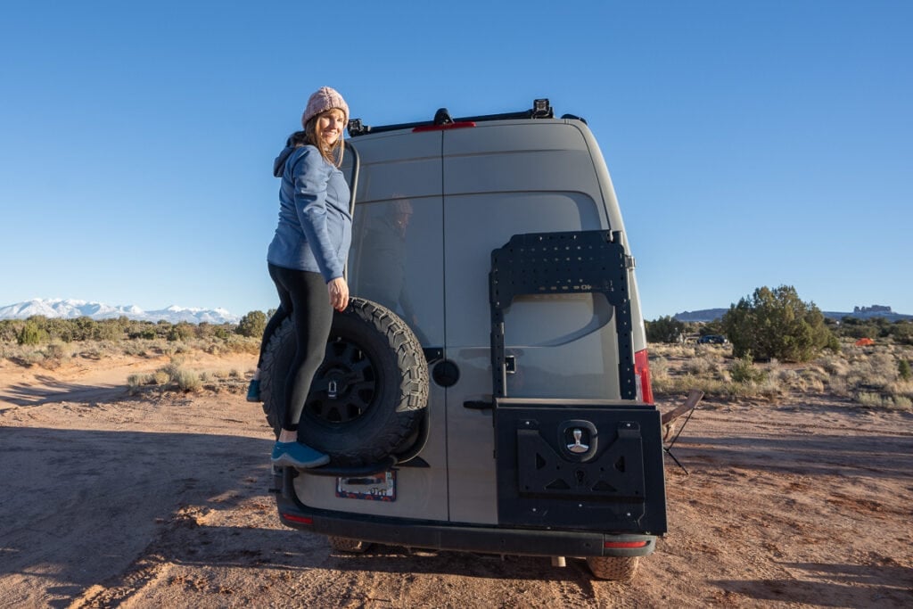 Owl Vans Sprinter Van ladder and tire combo 