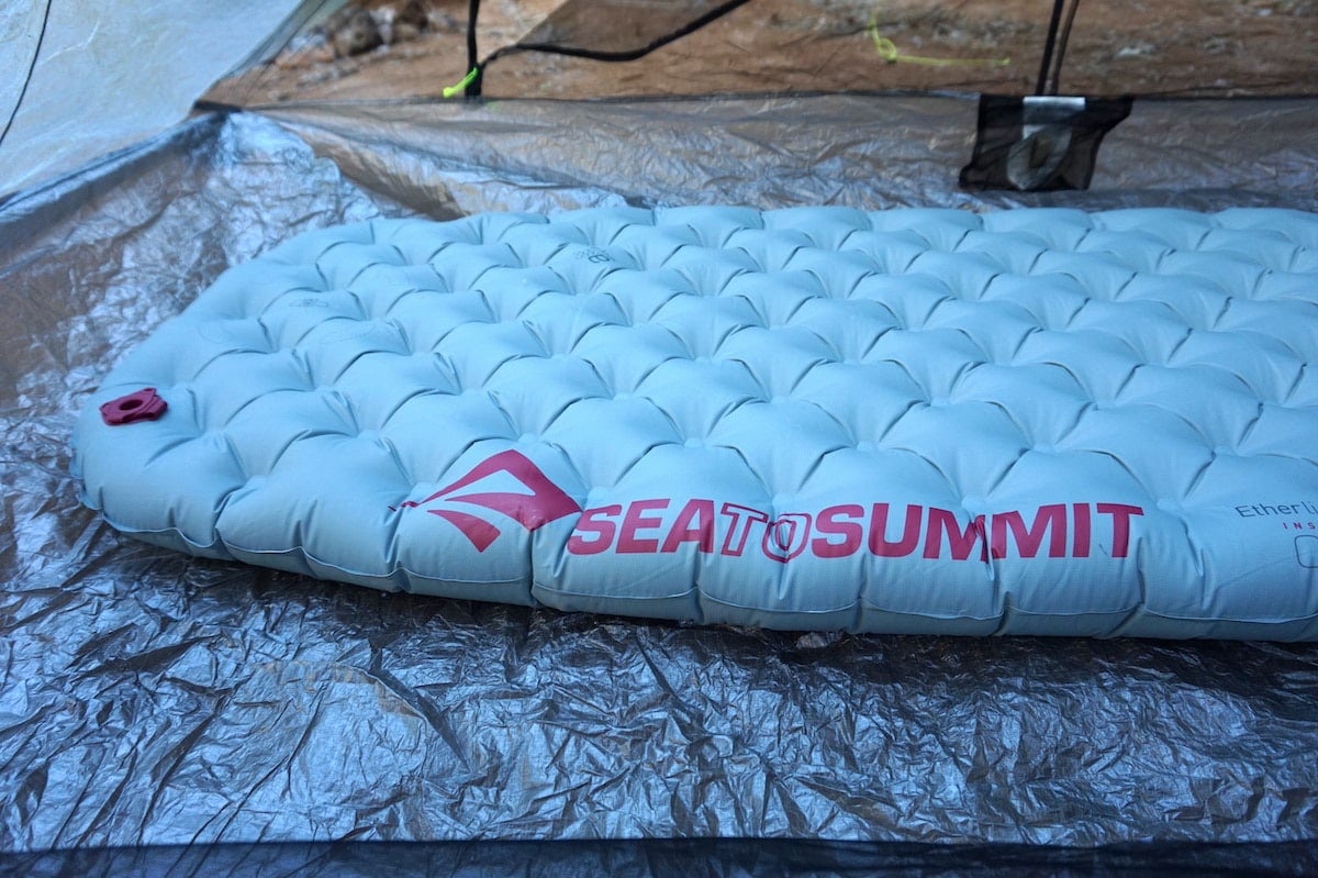 inflated Sea to Summit Ether Lite sleeping pad