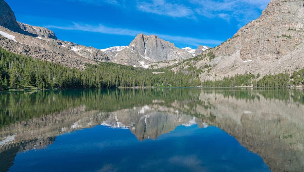 Bomber Lake landscape in the Wind River Range Wyoming