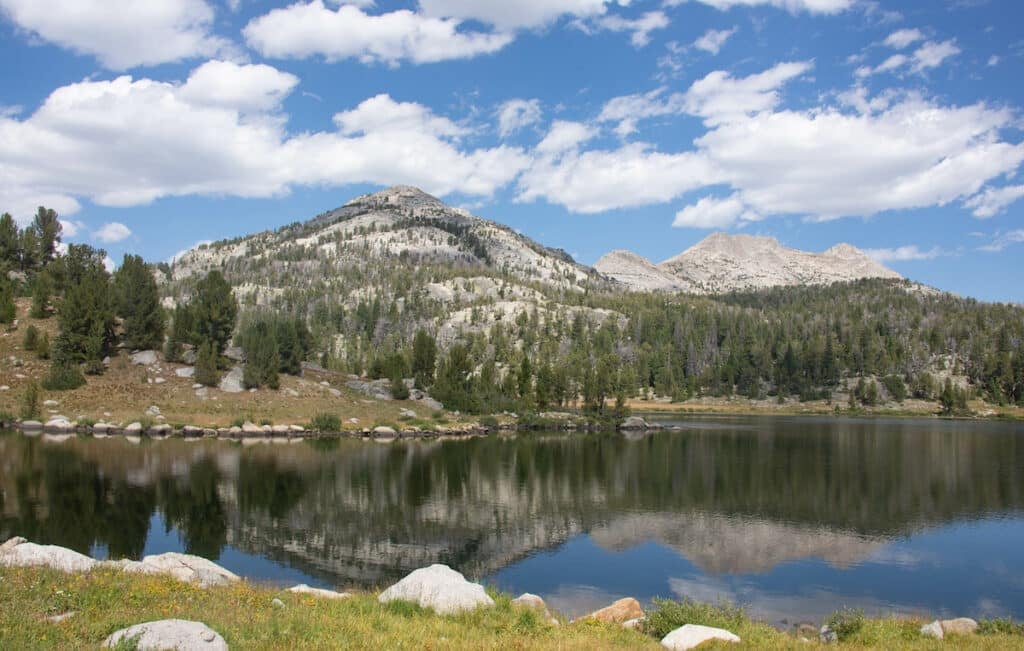 landscape shot of Dad Lake, Cirque of the Towers Wyoming