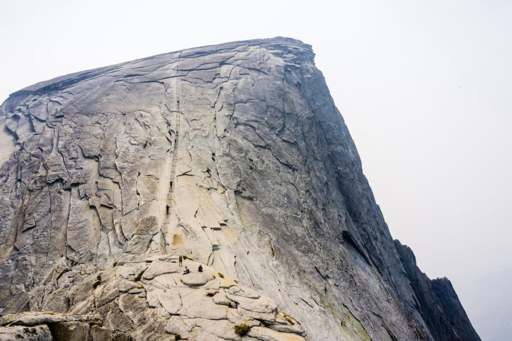 Half Dome cables shot from afar