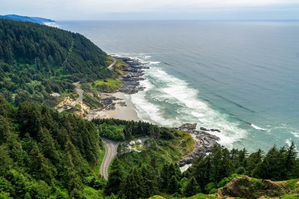 Views out over Cape Perpetua on the Oregon Coast