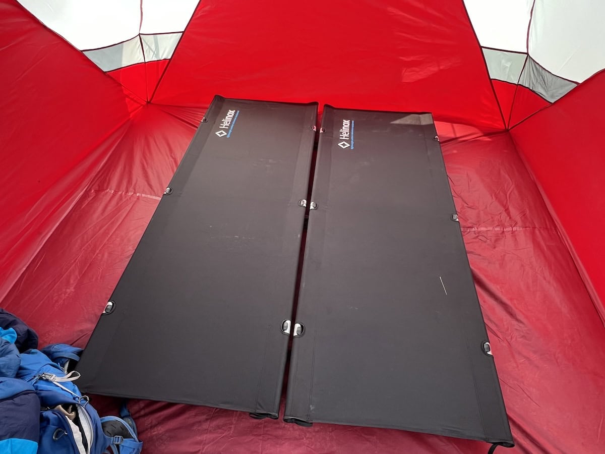 Helinox Cot one in a tent