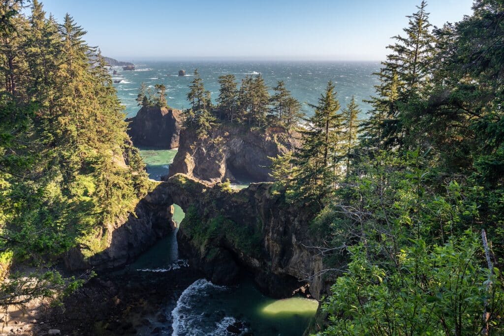 Natural Bridges at Samuel Boardman State Park in Oregon