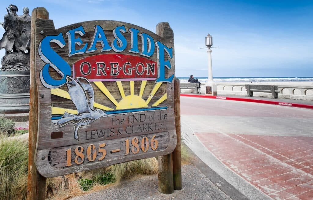 Seaside Oregon welcome sign