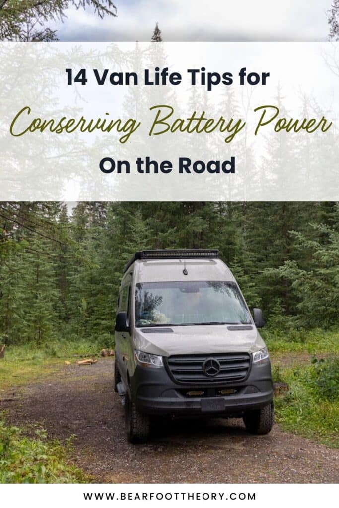 Pintest image about tips for conserving battery power on the road