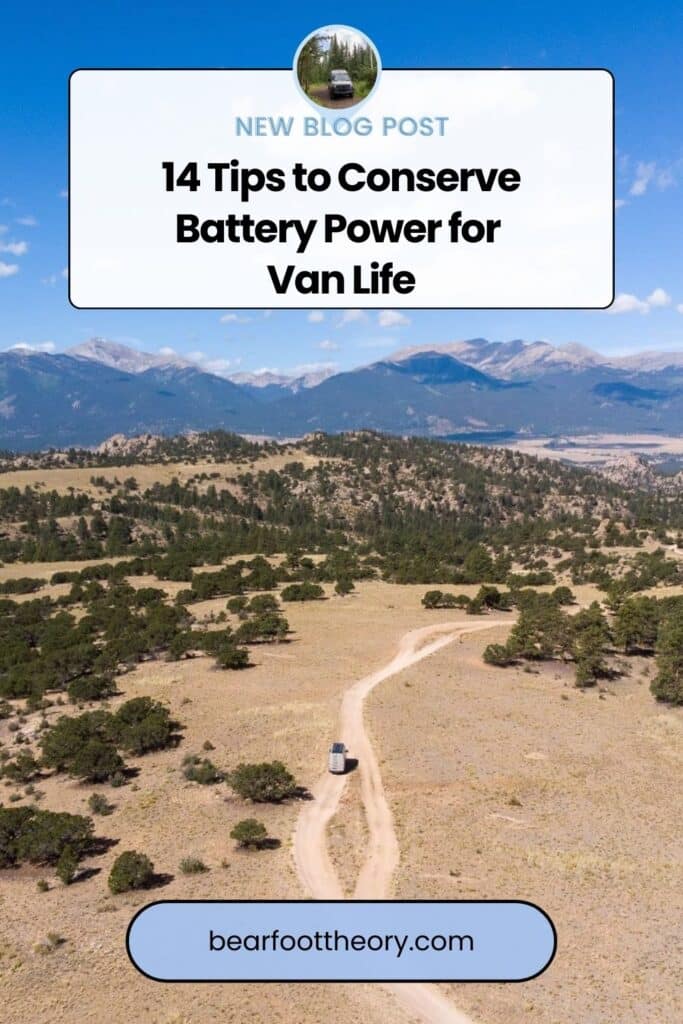 Pintest image about tips for conserving battery power on the road