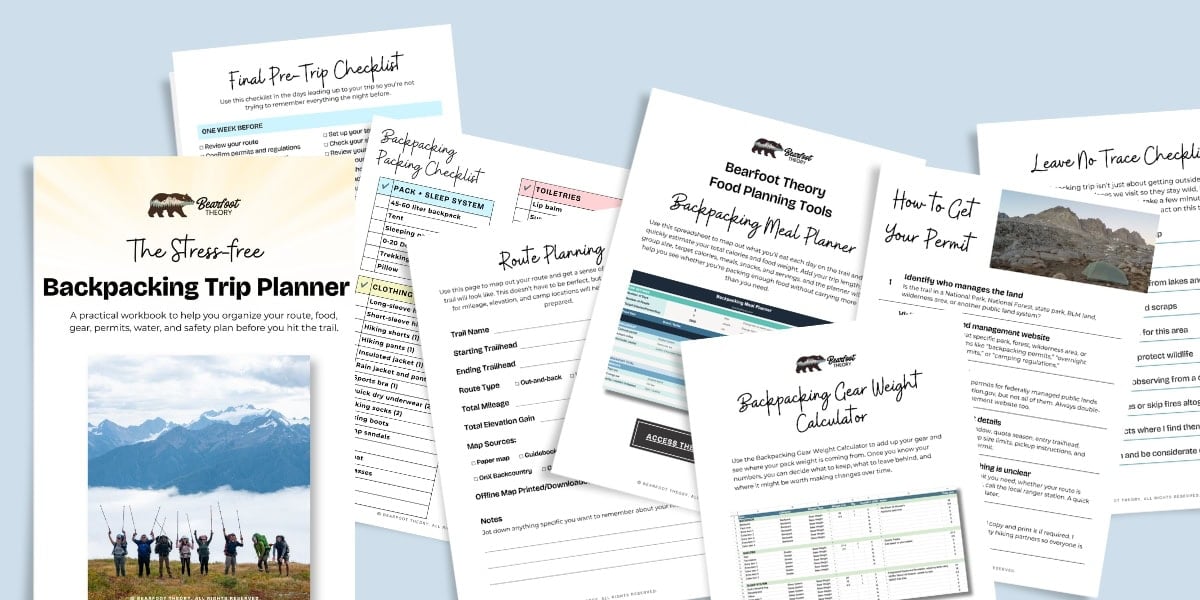 Stress free backpacking trip planner