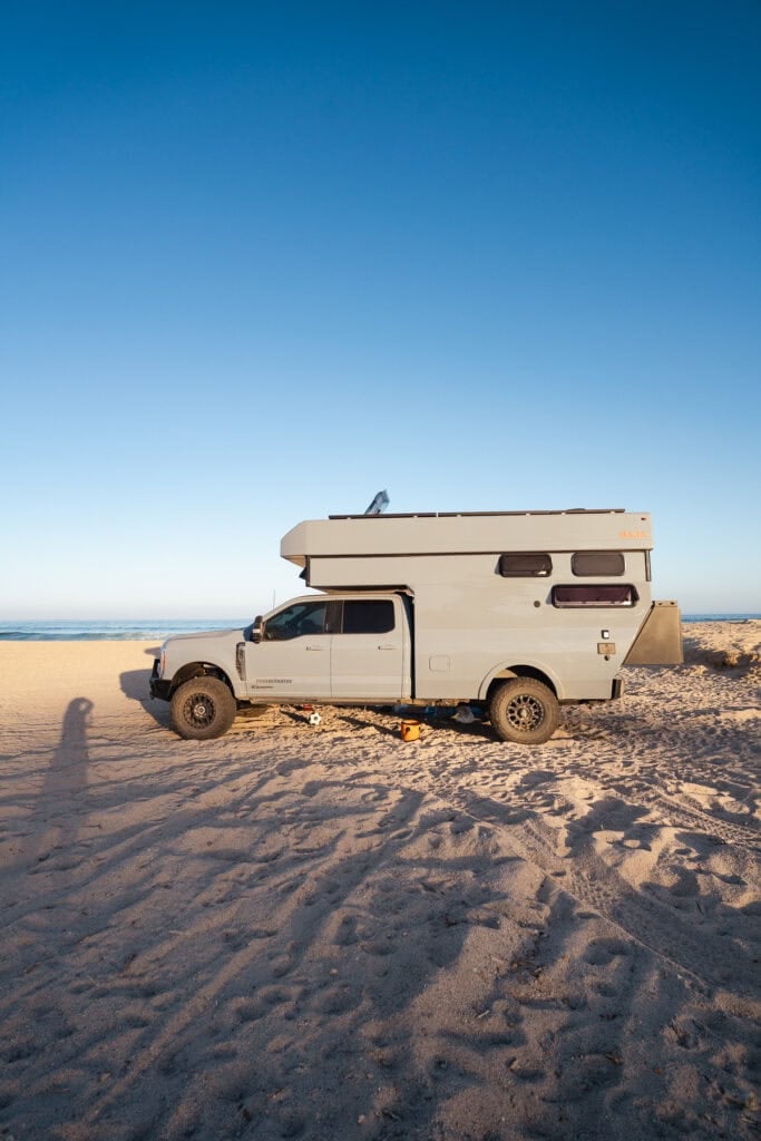 Rossmonster Baja Expedition truck on the beach
